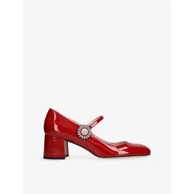 Valentino Garavani Womens Red Preshoes Leather Mary Jane Pumps Eur 38/5 Uk