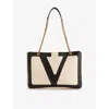 Valentino Garavani Garavani Viva Superstar Medium Nappa Leather Shopping Bag Woman Butter/black Uni In Butter White/nero