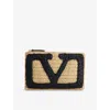Valentino Garavani Garavani Viva Superstar Small Pouch In Synthetic Raffia Woman Natural Uni