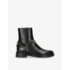 Valentino Vlogo Signature Leather Ankle Boot In Black