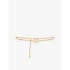 Valentino Garavani Gold Metal Vlogo Signature Belt In Multi