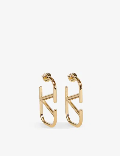 Valentino Garavani Vlogo Gold-toned Brass Earrings