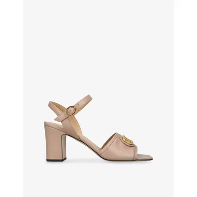 Valentino Garavani Womens Vlogo Signature 75 Leather Heeled Sandals Pink Eur 38/5 Uk