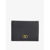 Valentino Womens Vlogo Signature Leather Wallet Nero