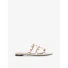 Valentino Rockstud Slide T. 05 In White/comb