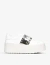 Valentino Rockstud Thick Sole And Low-cut Casual Shoes In Silver