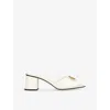 Valentino Vlogo Signature 60 Leather Sandal In Winter Wht
