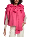 Valentino Wool & Angora-blend Cape In Pink