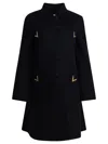 Valentino Embellished Stand Collar Coat With Pocket Detail