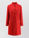 Valentino Wool And Cashmere Coat In Red