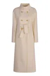 Valentino Wool And Cashmere Coat In Neutral