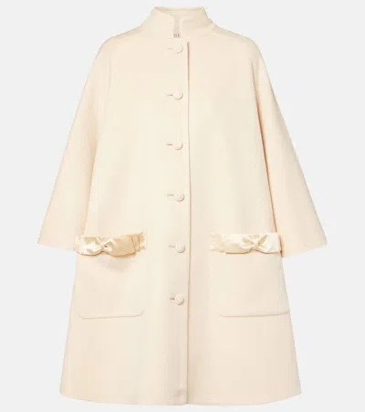 Valentino Wool And Cashmere Minidress In White