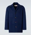 Valentino Wool And Cashmere Overshirt In Blue