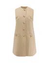 Valentino Short Dress In Wool And Cashmere In Multi