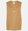Valentino Solid Vest In Braun