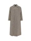 Valentino Coat With Vichy Pattern In Cotton And Wool