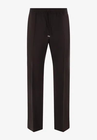 Valentino Wool And Mohair Pants In Brown