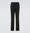 Valentino Wool And Mohair Slim Pants In Schwarz