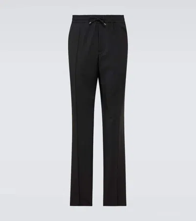 Valentino Wool And Mohair Slim Pants In Schwarz
