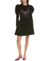 VALENTINO VALENTINO WOOL & SILK-BLEND A-LINE DRESS