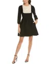 Valentino Round Neck Dress In Black