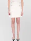 Valentino Wool And Silk Blend A-line Mini Skirt In White