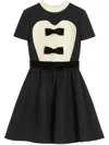 Valentino Wool And Silk Blend Mini Dress In Black