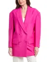 Valentino Wool & Silk-blend Over Jacket In Pink