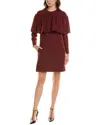 Valentino Wool & Silk-blend Shift Dress In Red