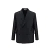 Valentino Sophisticated Wool Blend Jacket In Black