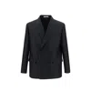 Valentino Sophisticated Wool Blend Jacket In Gray