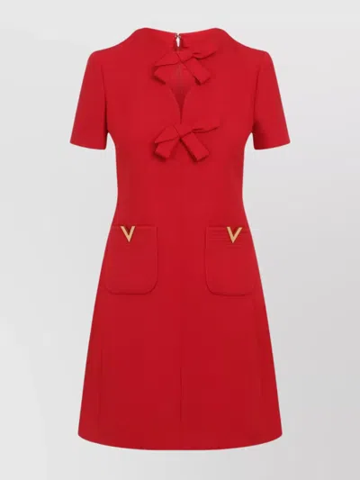 VALENTINO WOOL AND SILK MINI DRESS