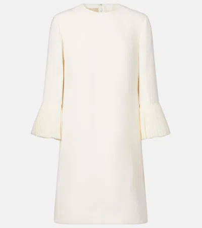 Valentino Wool And Silk Minidress In White