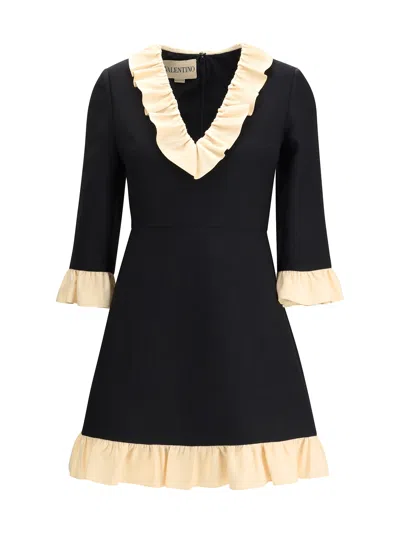 VALENTINO WOOL AND SILK SHORT DRESS