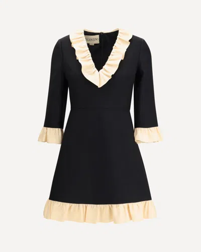 VALENTINO WOOL AND SILK SHORT DRESS