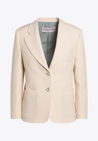 VALENTINO WOOL AND SILK SINGLE-BREASTED JACKET