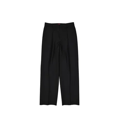 Valentino Wool And Silk Trousers Women In Black