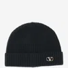 VALENTINO GARAVANI WOOL BEANIE WITH LOGO