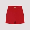 Valentino High Waisted Shorts Featuring Gold Tone Detail In Multi