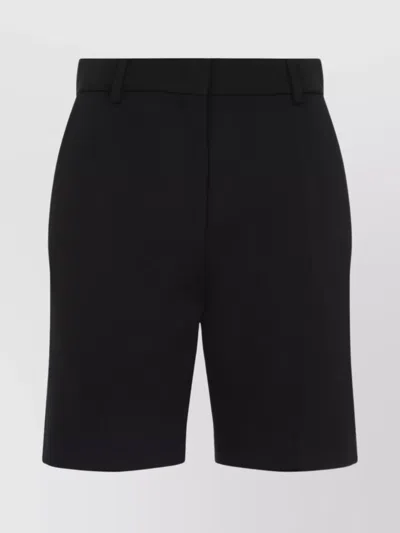 VALENTINO WOOL BERMUDA SHORTS FRONT PLEATS