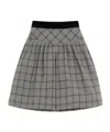 Valentino Wool Bermuda Shorts With Check Pattern In Gray
