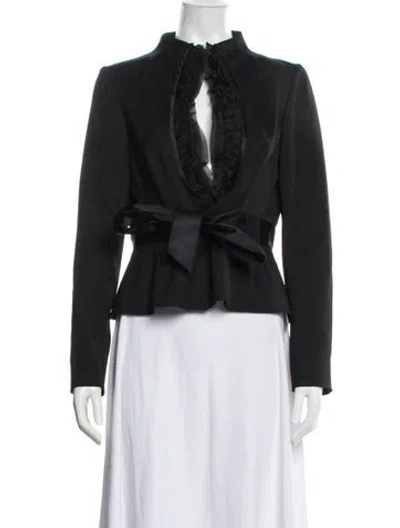 Pre-owned Valentino Wool Blazer In Black