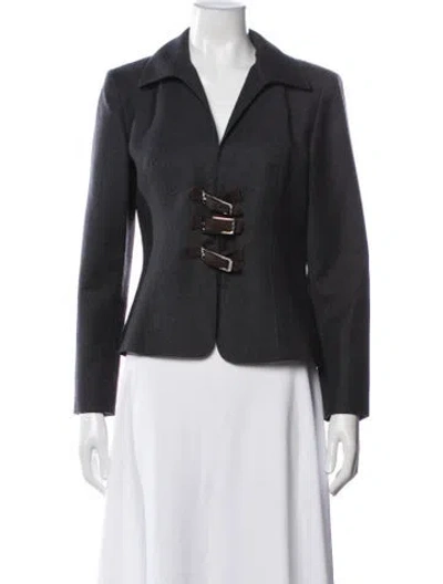 Pre-owned Valentino Wool Blazer In Black