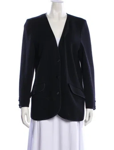 Pre-owned Valentino Wool Blazer In Blue