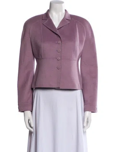 Pre-owned Valentino Wool Blazer In Purple