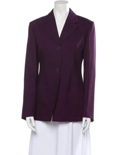 Pre-owned Valentino Wool Blazer In Purple