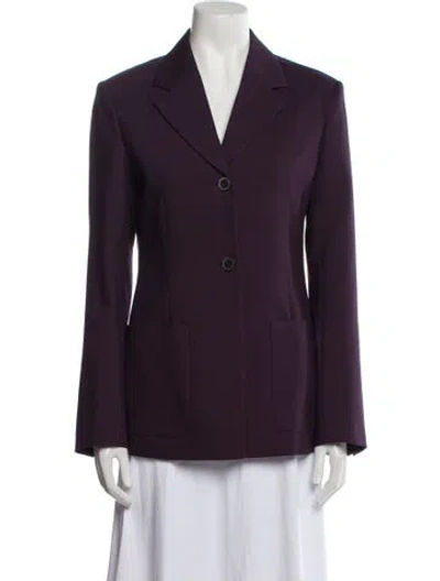 Pre-owned Valentino Wool Blazer In Purple