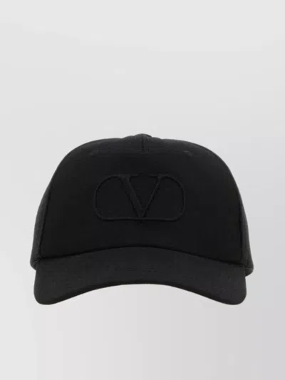 Valentino Garavani Wool Blend Baseball Cap With Curved Brim