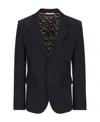 Valentino Double-breasted Blazer In Black