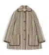Valentino Wool-blend Coat In Brown